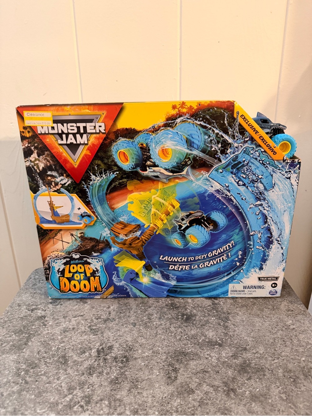 Loop of Doom Blue Monster Jam Truck Playset